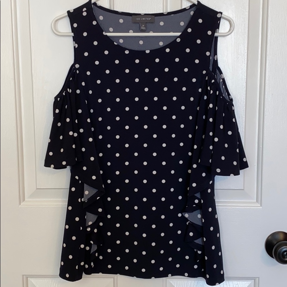 The Limited Black and White Polkadot Blouse